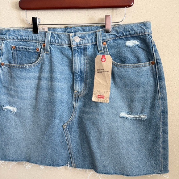 Levi's Dresses & Skirts - Levi’s High Rise Deconstructed Denim Skirt NWT Size 16 W33